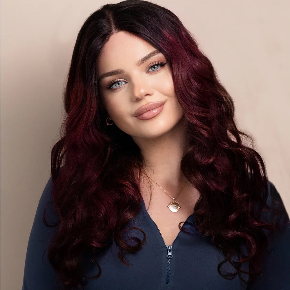 Irresistible Me Black and Red 20” Fade To Red Human Hair Wig
